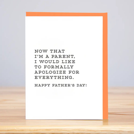 Formally Apologize Father's Day Card