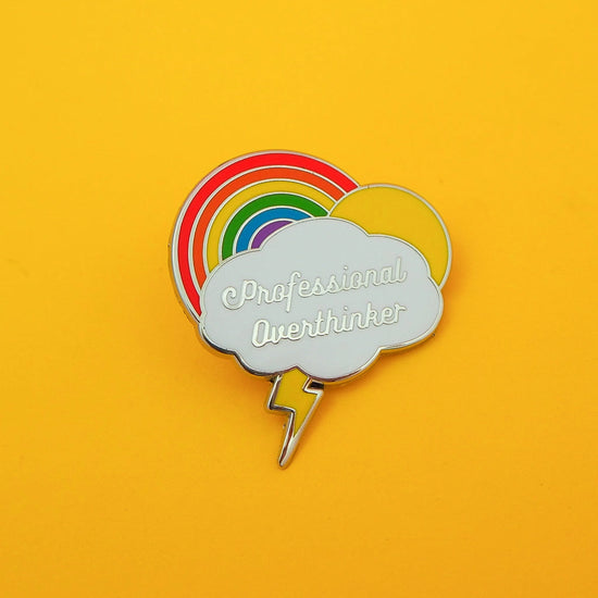 Load image into Gallery viewer, Professional Overthinker Enamel Pin
