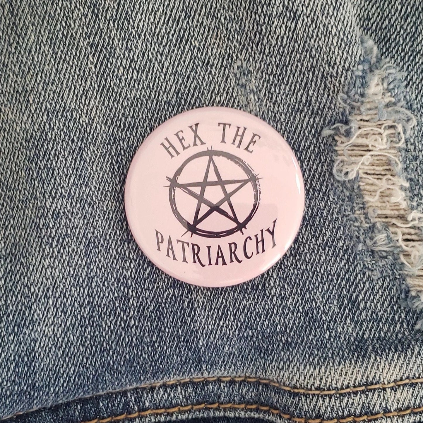 Hex The Patriarchy Button (Blush Pink)