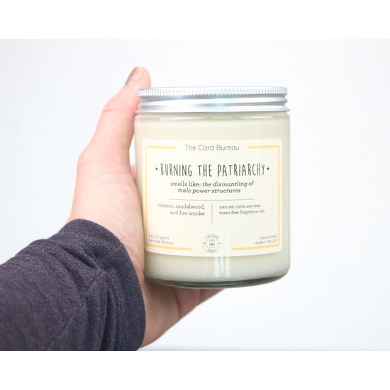 Load image into Gallery viewer, Burning the Patriarchy Soy Candle
