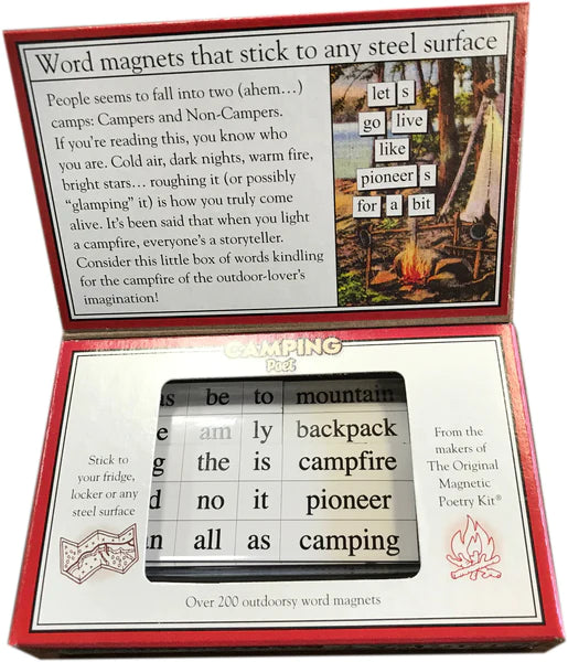 Load image into Gallery viewer, Camping Poet Magnetic Poetry Kit
