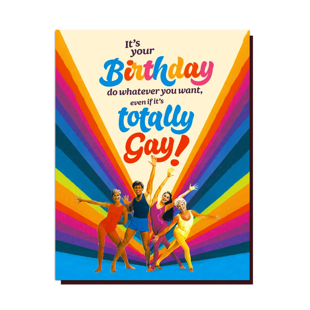 Load image into Gallery viewer, Totally Gay 80&amp;#39;s Birthday Card
