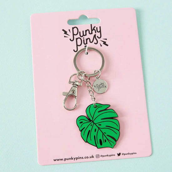 Load image into Gallery viewer, Monstera Leaf Keychain
