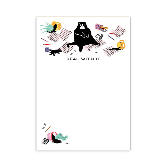 Deal With It Cat Notepad - 50 sheets