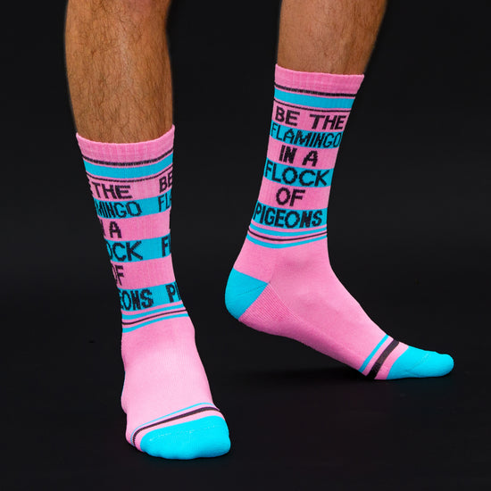 Be The Flamingo In A Flock of Pigeons Socks