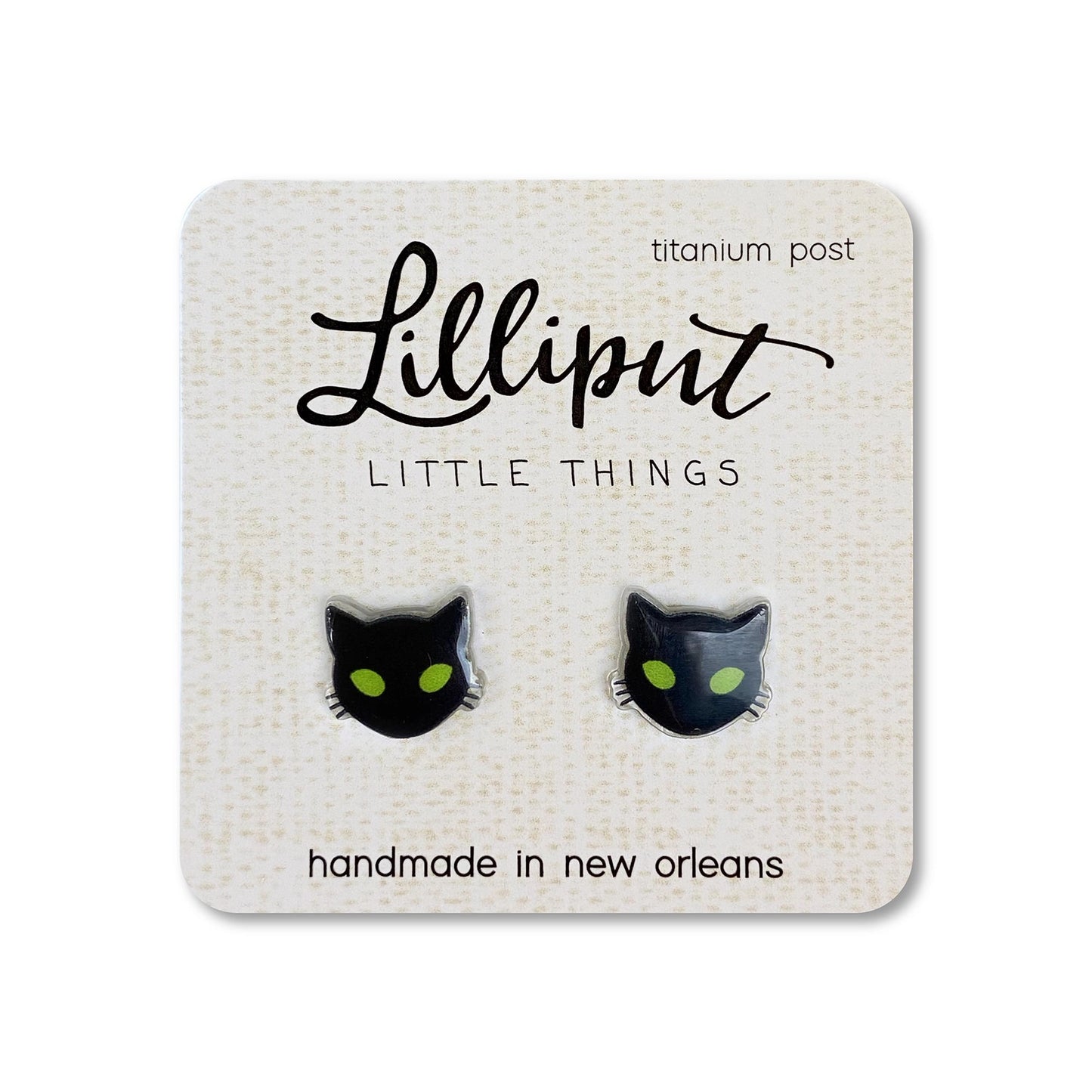 Load image into Gallery viewer, Spooky Black Cat Earrings
