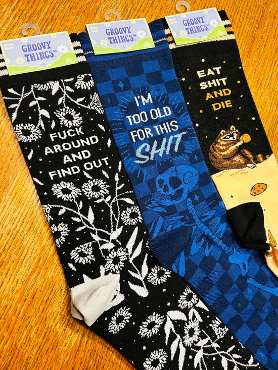 Load image into Gallery viewer, I&amp;#39;m Too Old For This Shit Mens Socks
