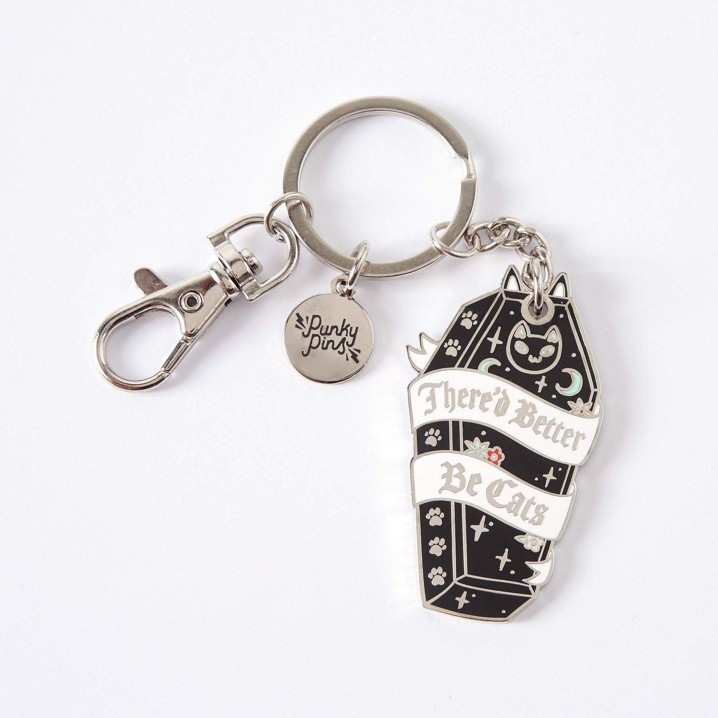 There'd Better Be Cats Enamel Keyring