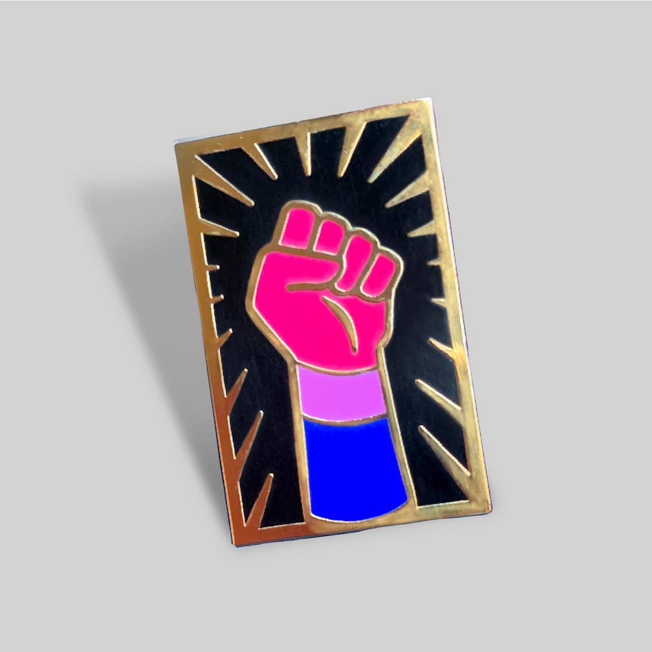 Load image into Gallery viewer, Bisexual Resist Fist Pin
