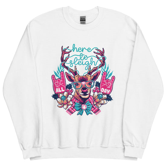 Load image into Gallery viewer, Here To Sleigh All Day Unisex Sweatshirt
